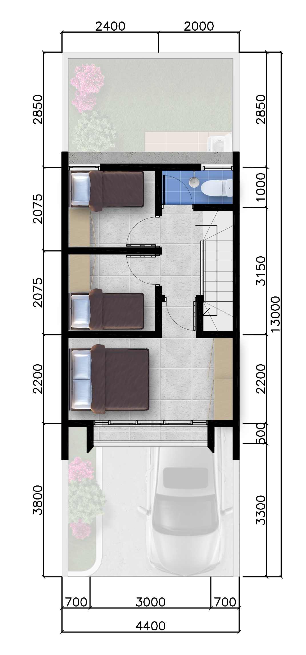 Denah Type AMARILIS - MAVIL lt 2